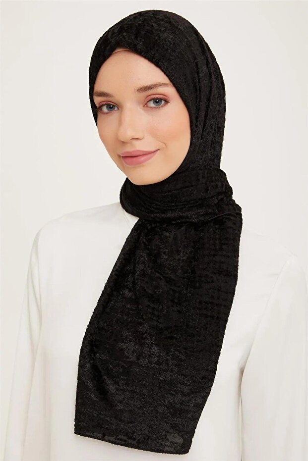 ARMİNE TREND ÖRME ŞAL 2 01 SİYAH - 1