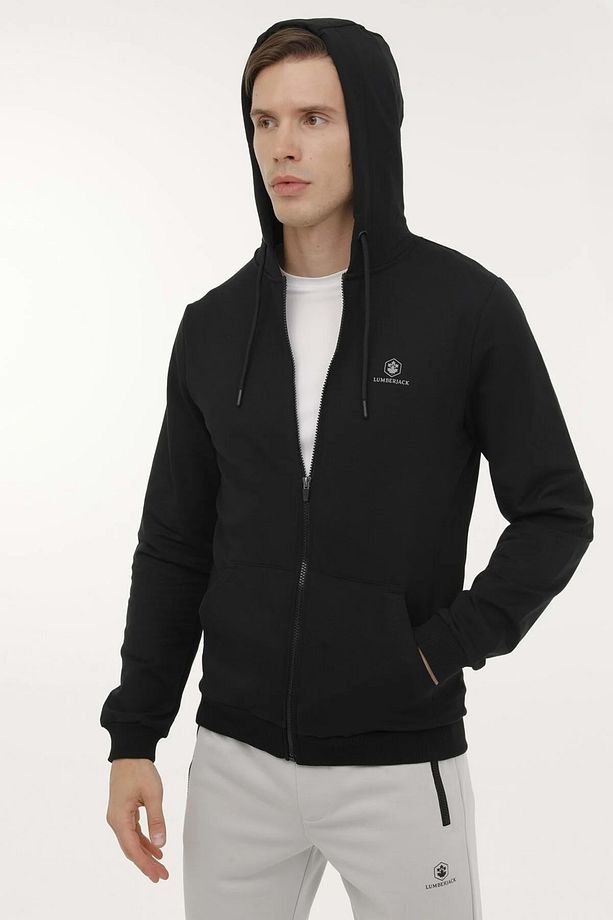 M-SN72 BASIC FZ HOD 3FX SWEAT - SİYAH - M - ST06868-SİYAH-M - 4
