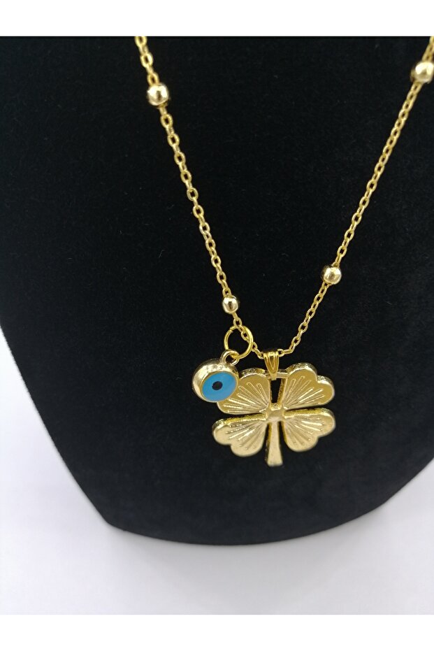 4 أوراق البرسيم السائبة سلسلة قلادة - 3