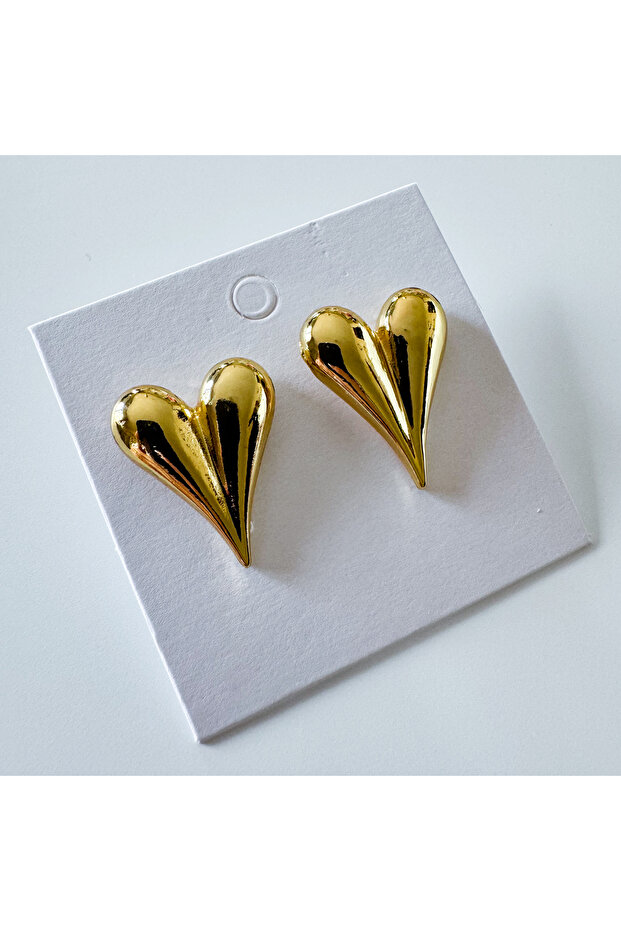 Çelik kalp küpe - 5