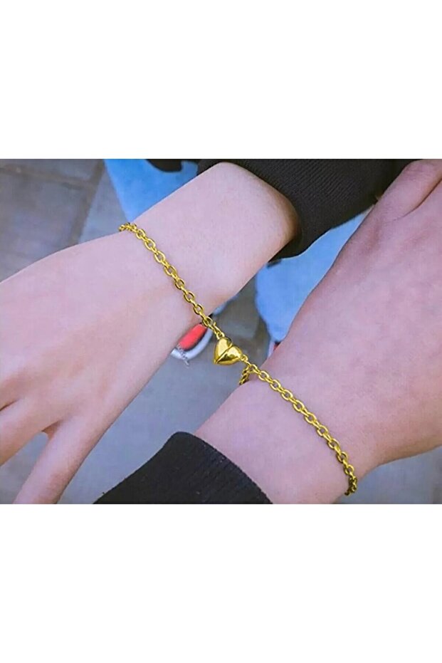Magnetic Heart Lover Bracelet Gold Color