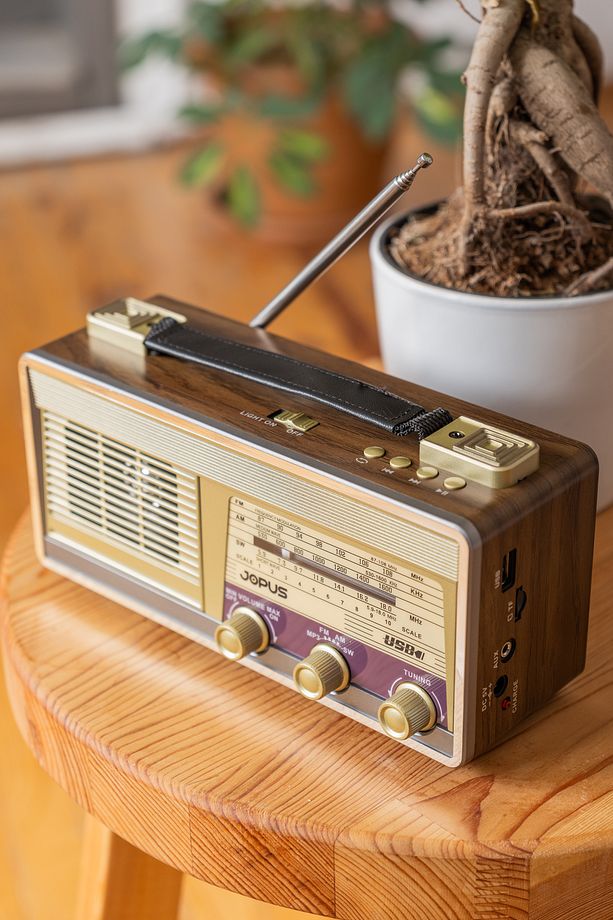 Nostaljik Görünümlü El Fenerli Radyolu Bluetooth Hoparlör Older - 1
