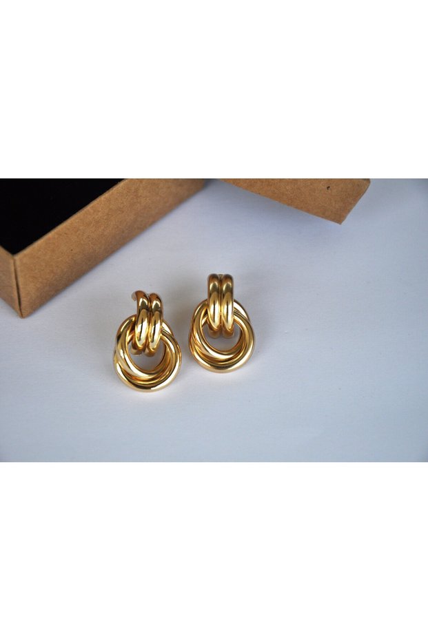Women's Gold Special Design Steel Earrings