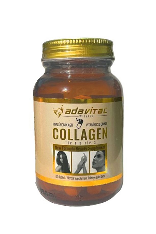 Collagen 2Tip Kolajen Tip 1, Tip 3, ( supplement , C Vitamini Ve Çinko ) 1.300 mg 60 Tablet - 1