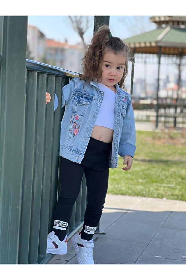 Children's Patterned Denim Jacket - 4