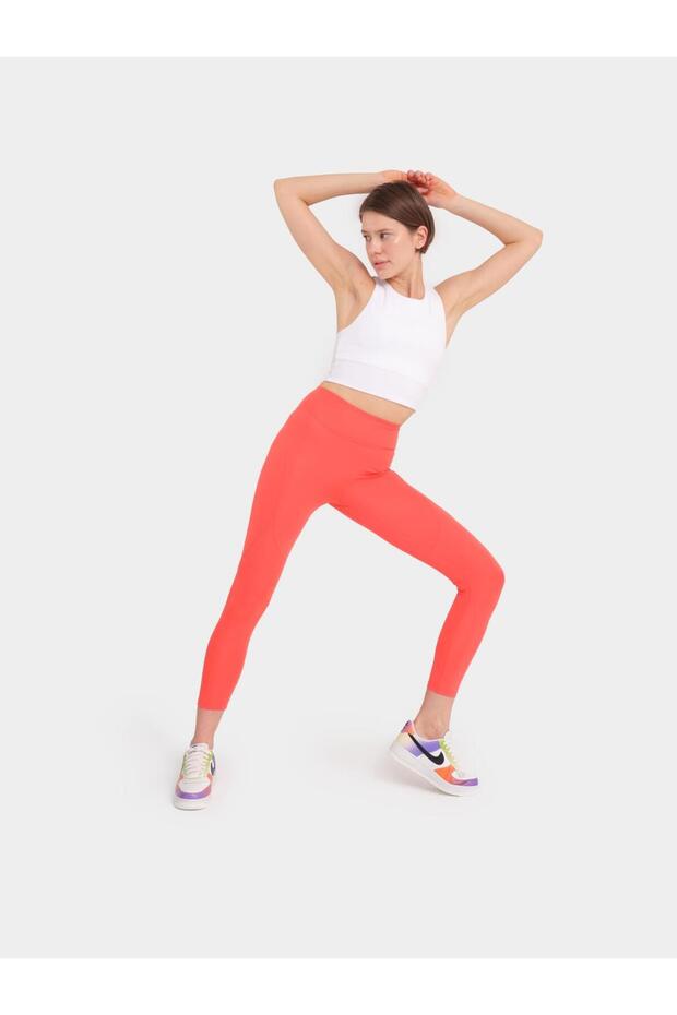 Orange Ankle-Length Leggings