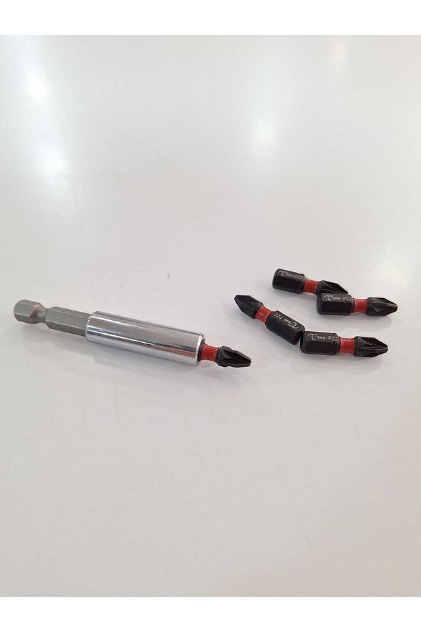 (5 ADET) T-que Pz2x2,5cm Manyetik Adaptör Ve Mıknatıslı Manyetık Yıldız Uç Vidalama Matkap Ucu - 7