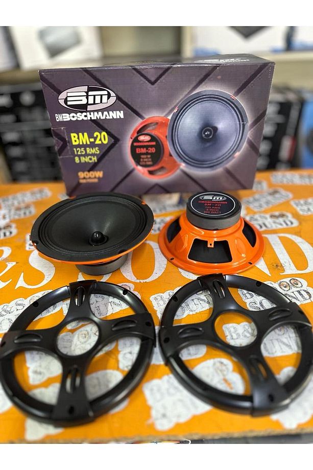 BOŞMAN 20 CM MERMİ GÖBEK 1 TAKIM 2 ADET MİDRANGE 900 WAT 125 RMS - 6