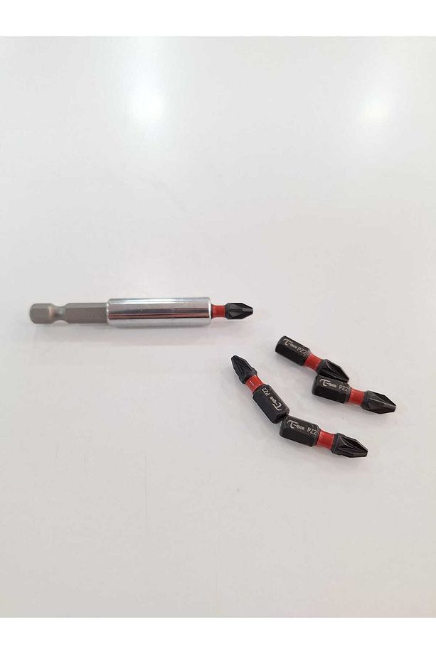 (5 ADET) T-que Pz2x2,5cm Manyetik Adaptör Ve Mıknatıslı Manyetık Yıldız Uç Vidalama Matkap Ucu - 5