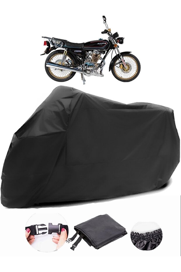 Arora AR 185-18 Compatible Modified Black Motorcycle Tarpaulin Waterproof Durable Fabric