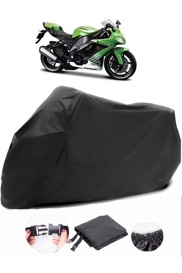 Kawasaki Ninja ZX-10R Black Motorcycle Cover Waterproof Durable Fabric