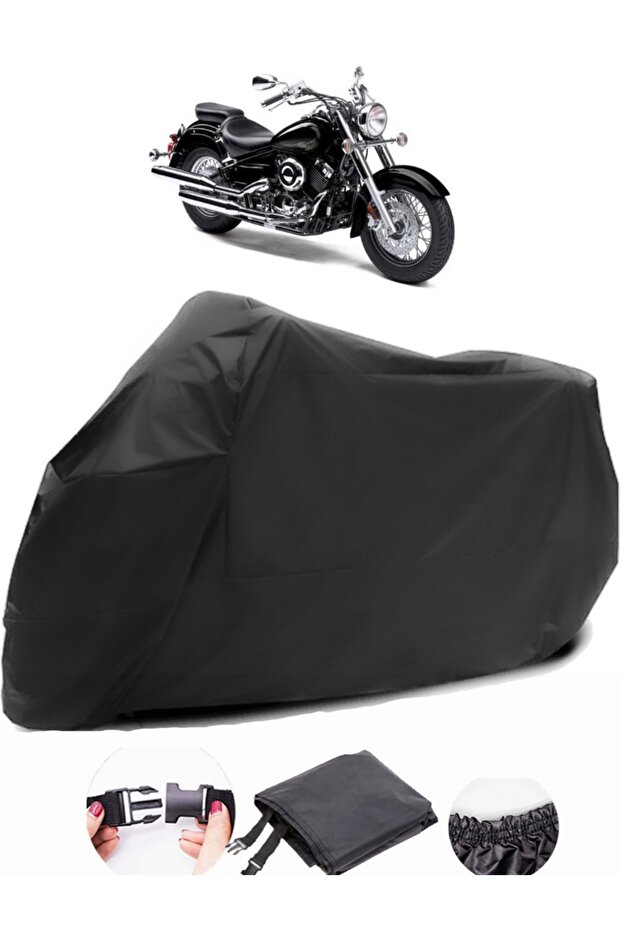 Yamaha XVS 650 A Black Motorcycle Tarpaulin Waterproof Durable Fabric