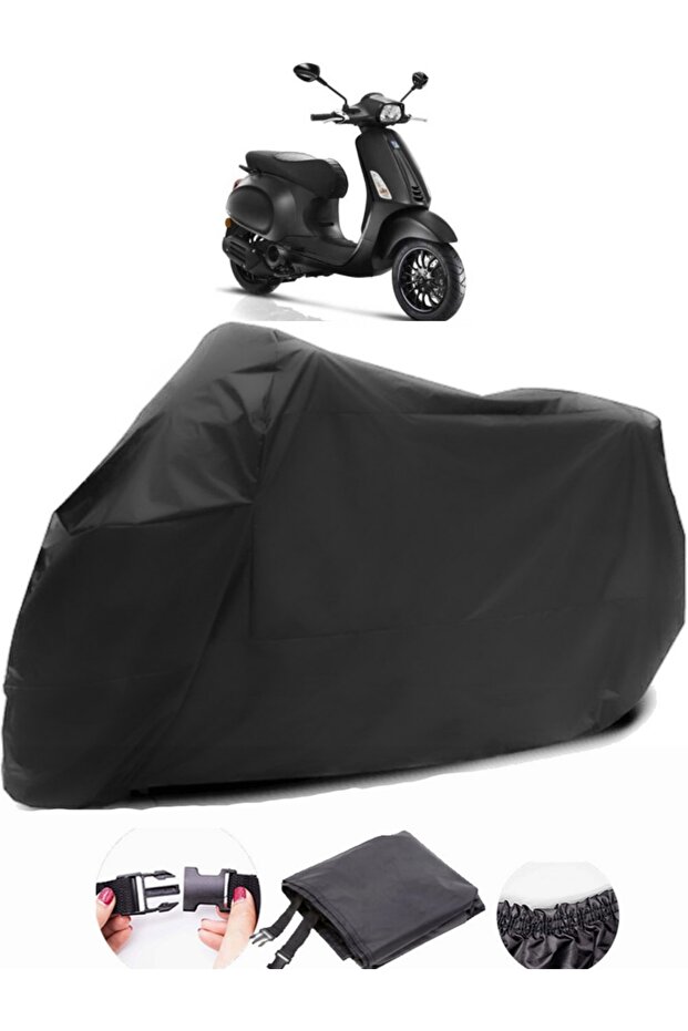 Vespa Sprint 150 Black Motorcycle Tarpaulin Waterproof Durable Fabric