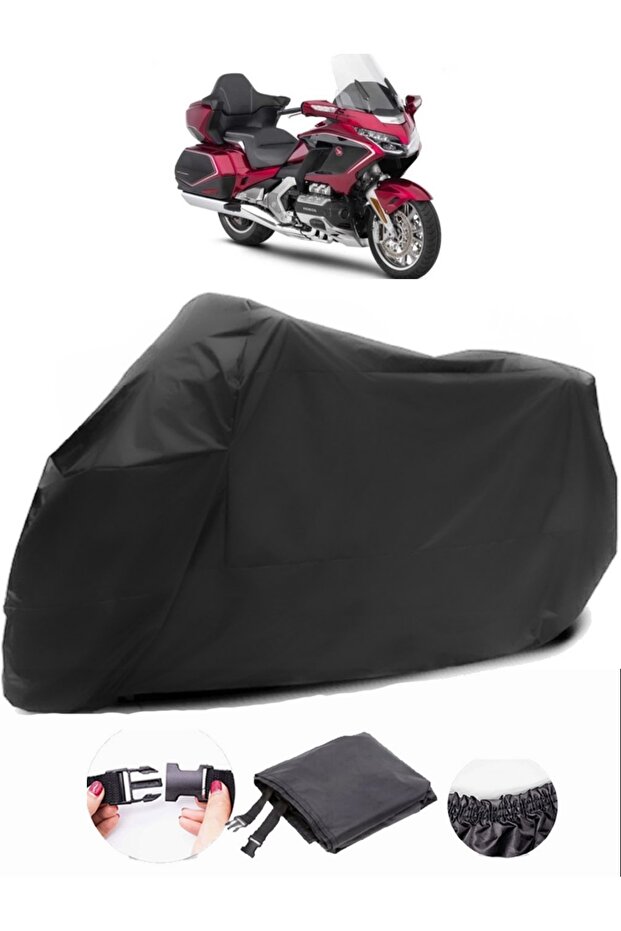 Honda Goldwing GL 1800 Rear Bag Compatible Black Motorcycle Tarpaulin Waterproof Durable Fabric