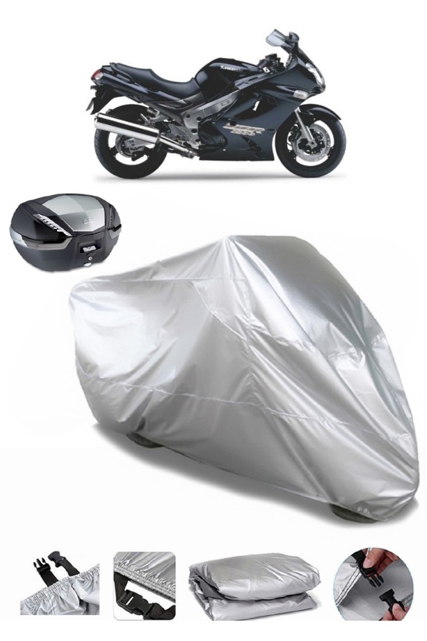 For Kawasaki ZZR 1200 Rear Bag Compatible Motorcycle Tarpaulin Waterproof Durable Fabric
