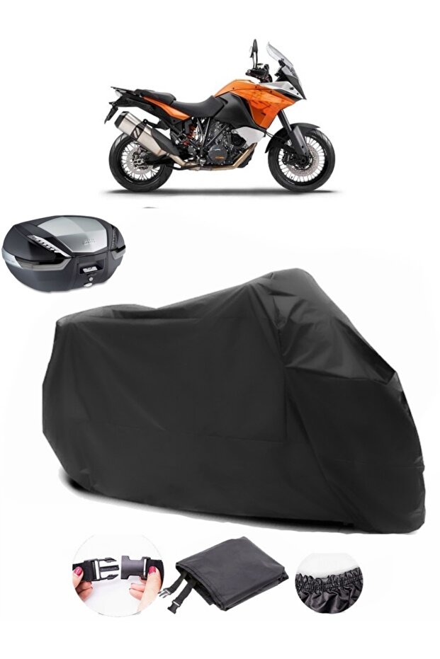 KTM 1190 Adventure Backpack Compatible Black Motorcycle Tarpaulin Waterproof Durable Fabric