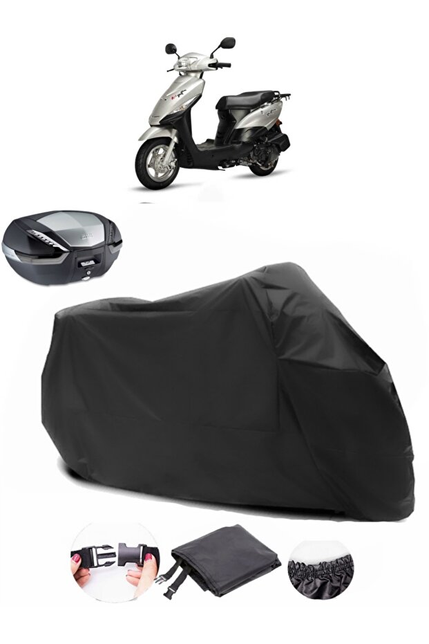 Kuba Golf 100 Back Bag Compatible Black Motorcycle Tarpaulin Waterproof Durable Fabric