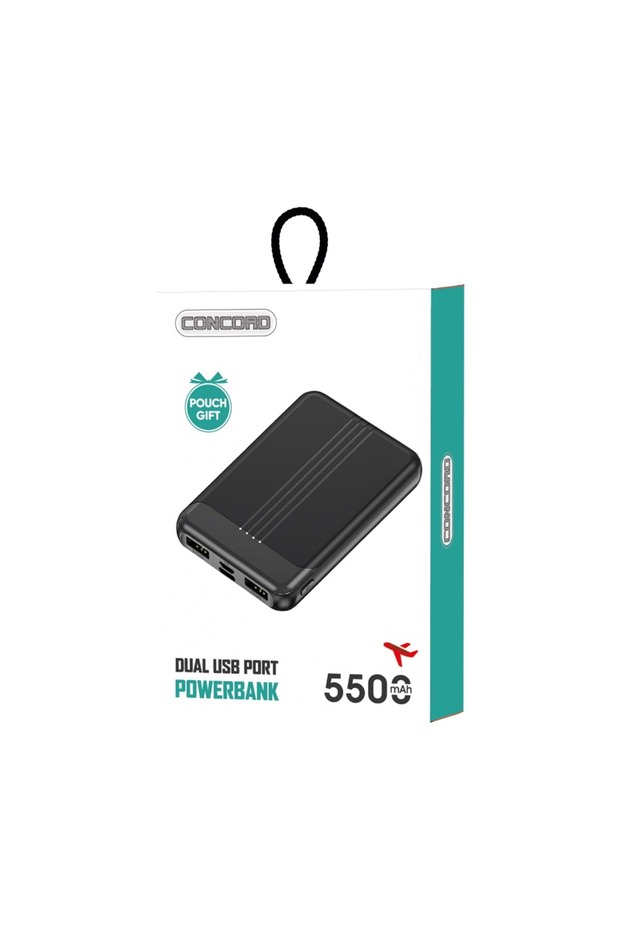 C-121 Çift Usb Micro Type-c Şarj Girişli 5500mah Powerbank - 1