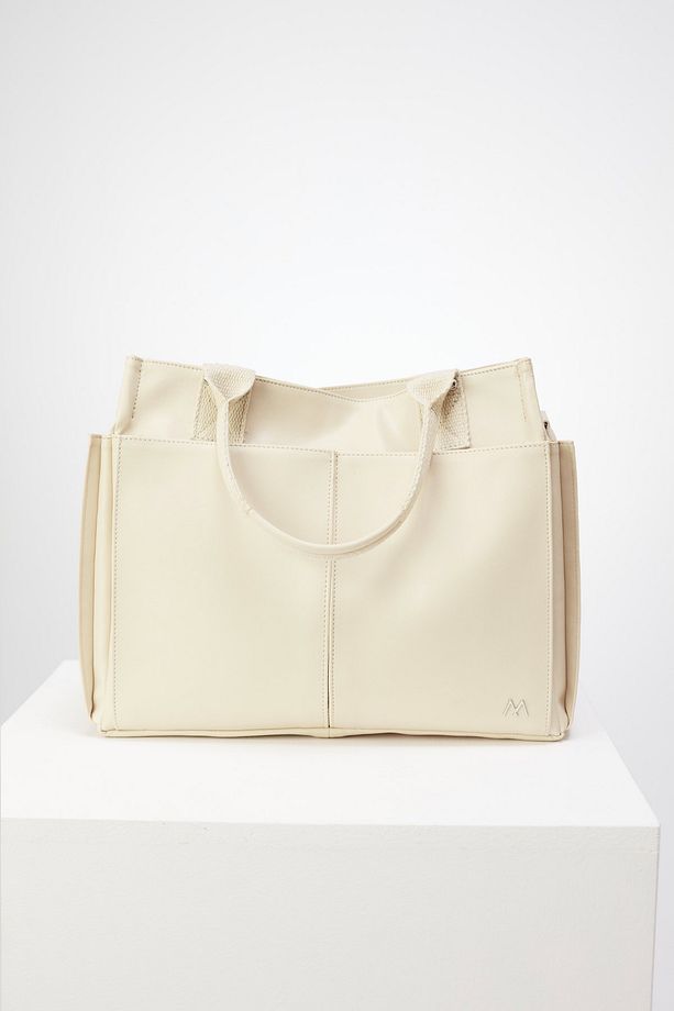 STD Deri Everyday Bag Bej Klasik - 8