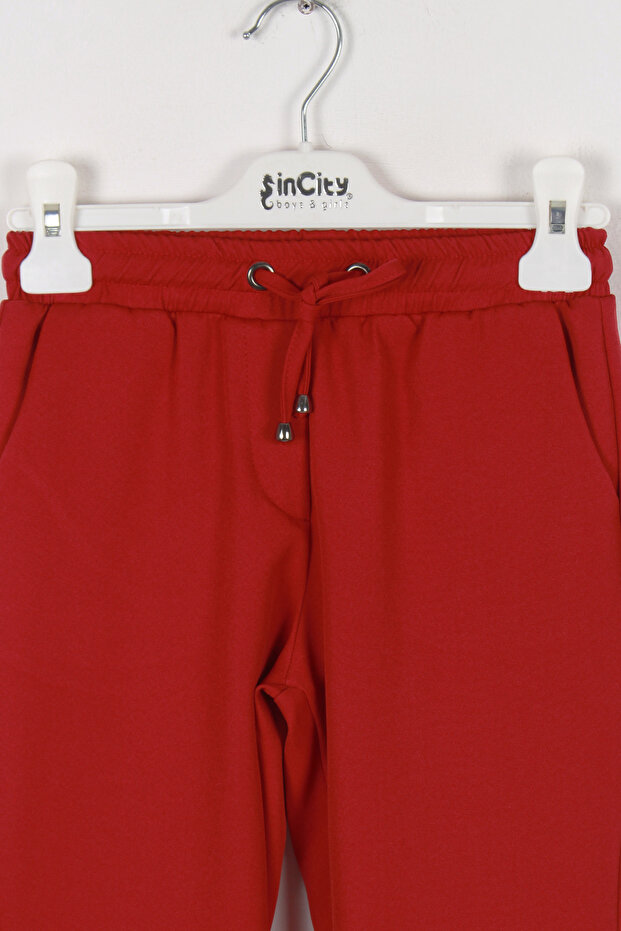 Devojčice, bordo ravne pantalone - 2