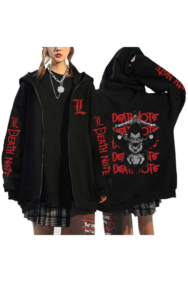 Deat Note Anime fermuarlı Kapşonlu Mod65