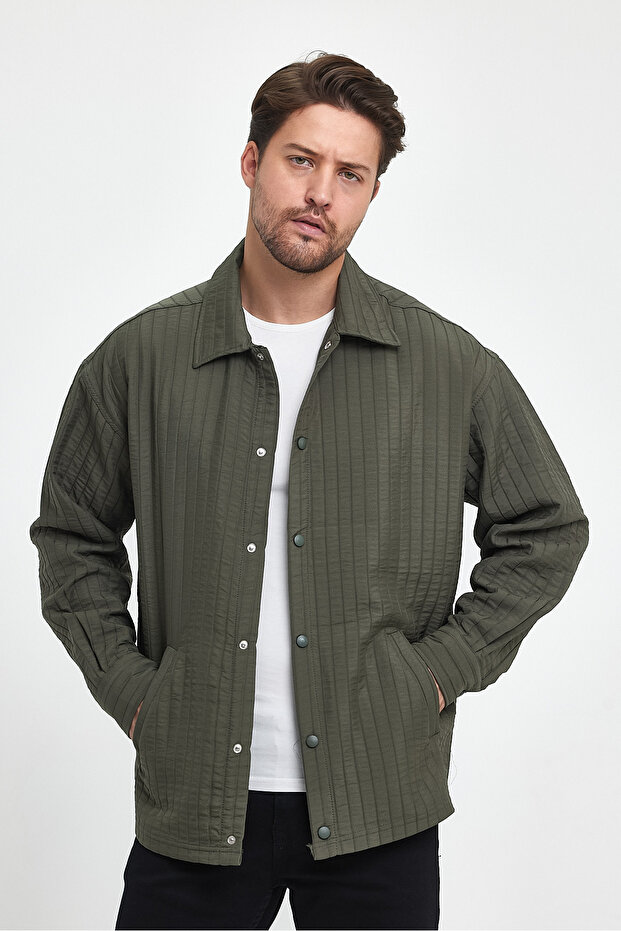 سترة مبطنة كبيرة الحجم - 7