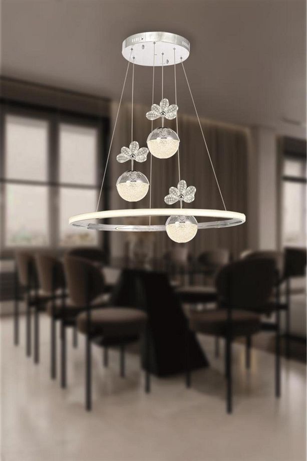 2078-40 KR 3 Toplu Led Krom Avize - 1