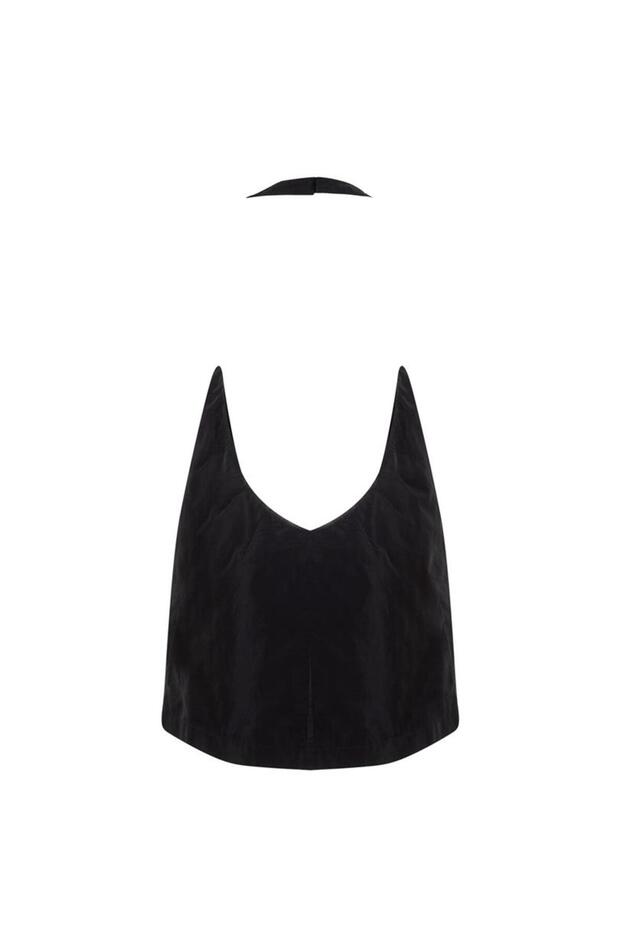 Sırt Dekolteli Mini Elbise - Siyah - 5