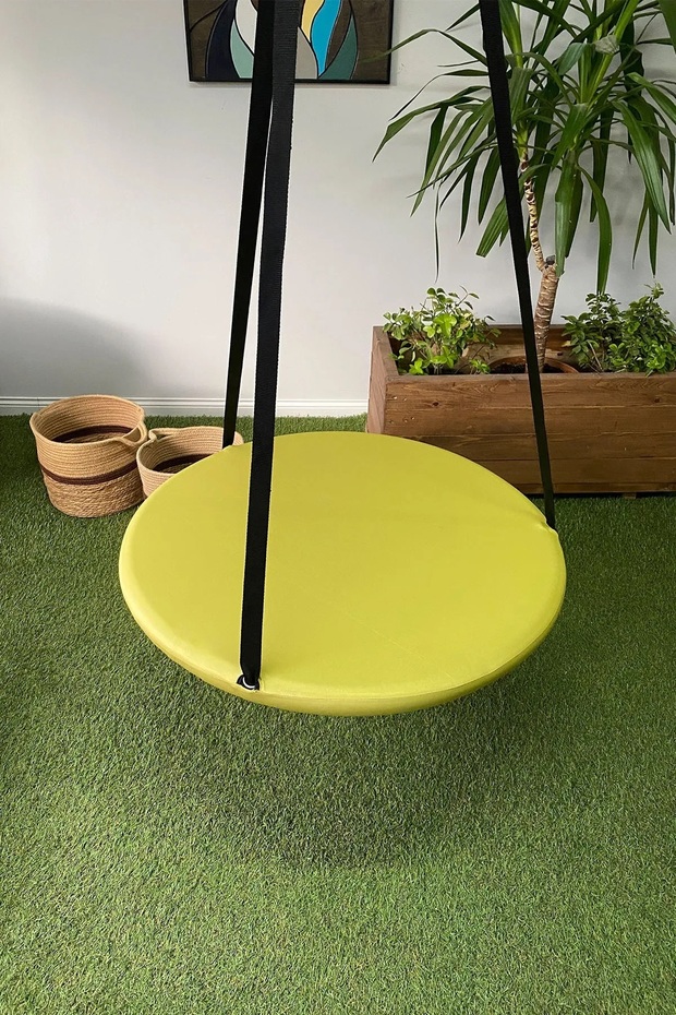 Tavana Asılan Ev Tipi Çocuk Salıncağı - Yuvarlak Bebek Çocuk Hamak Salıncak - 2