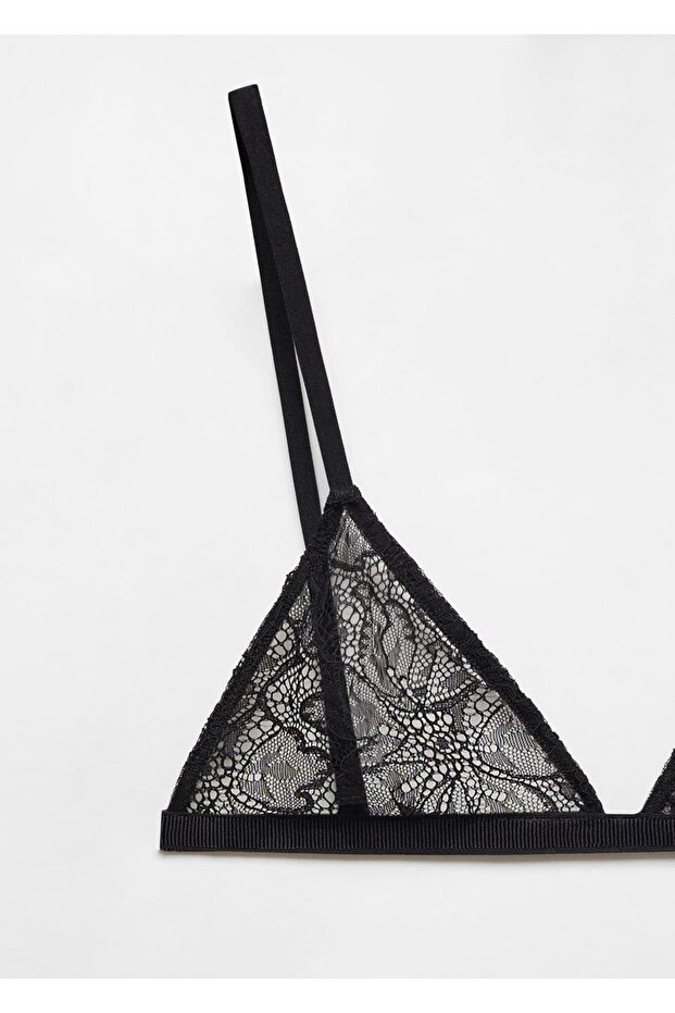 Üçgen dantel sütyen - 3