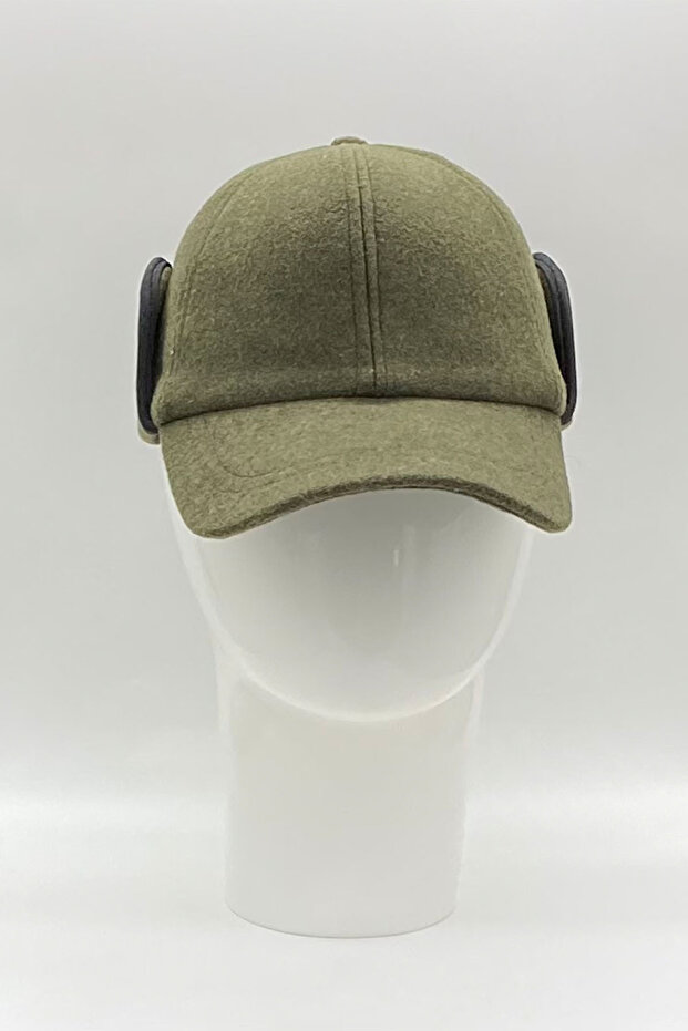 قبعة بيسبول شتوية من الصوف ذات الأذنين - 2