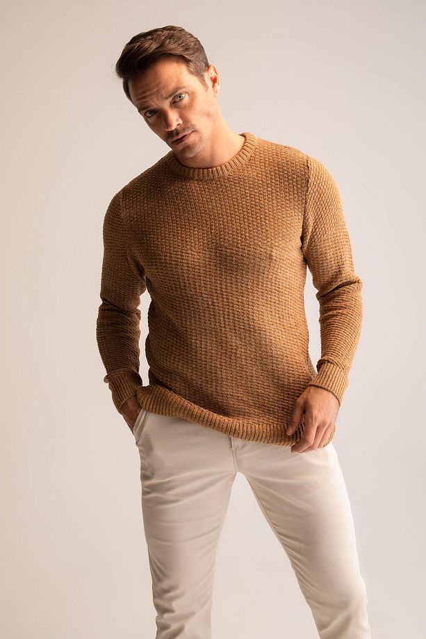 Regular Fit Bisiklet Yaka Triko Kazak - 3