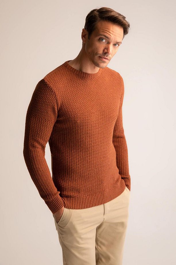 Regular Fit Bisiklet Yaka Triko Kazak - 3