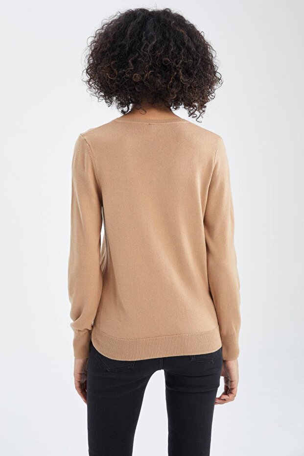 Basic-Pullover mit V-Ausschnitt und extra weicher Struktur - 4