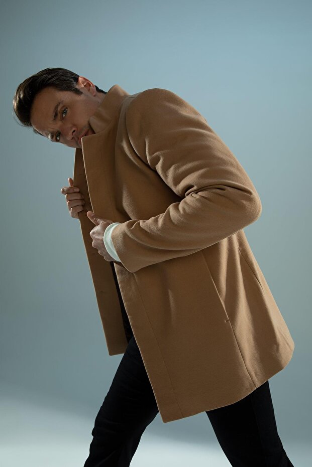 Slim Fit Stand Collar Coat