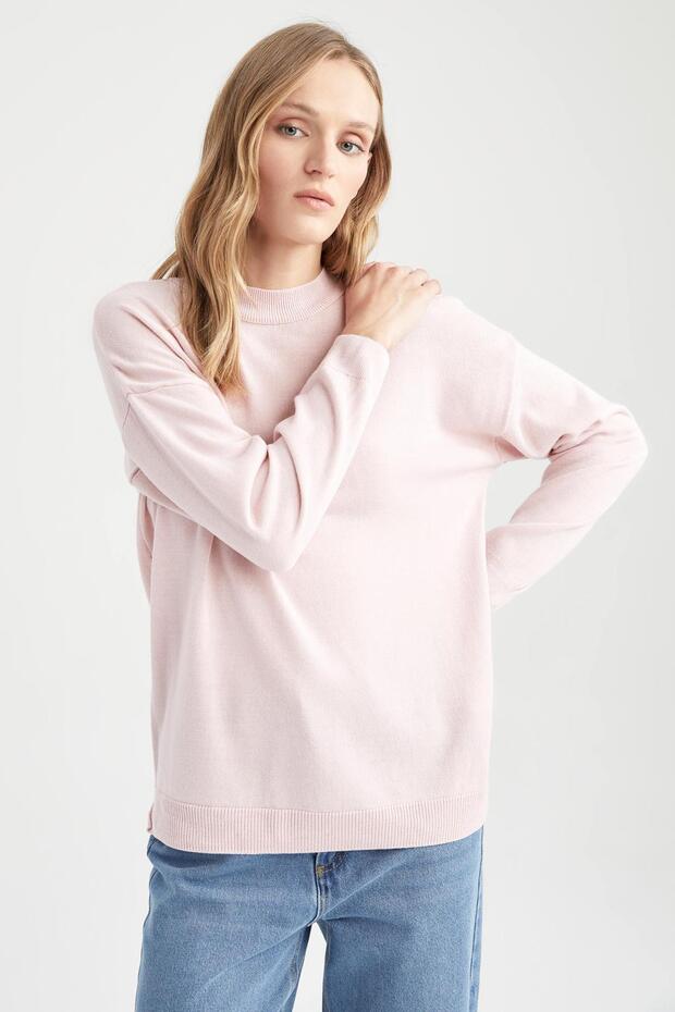 Regular Fit Half Turtleneck Tunic - 4