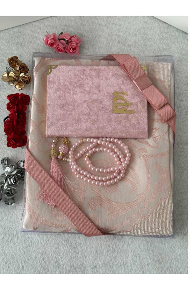 prayer rug set gift pink - 1