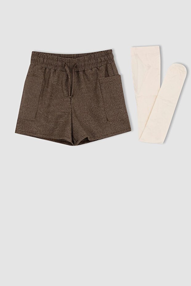 Girl's Patterned Shorts Socks Set of 2