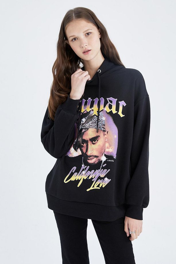 Coool Tupac Oversize Fit Kapüşonlu Sweatshirt Y6851az22wn - 6