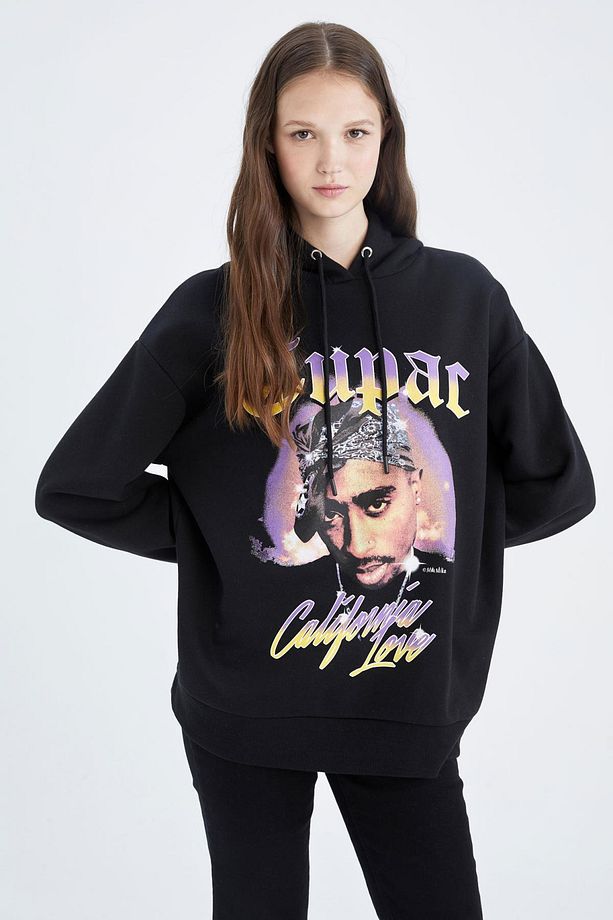 Coool Tupac Oversize Fit Kapüşonlu Sweatshirt Y6851az22wn - 4