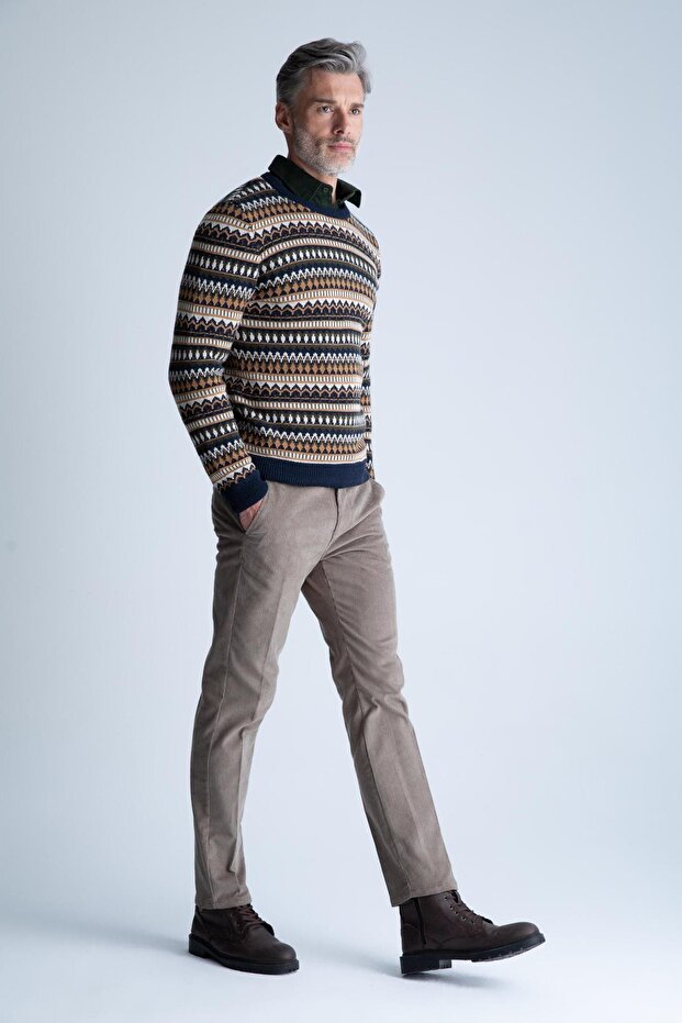 Sametové kalhoty Regular Fit - 1