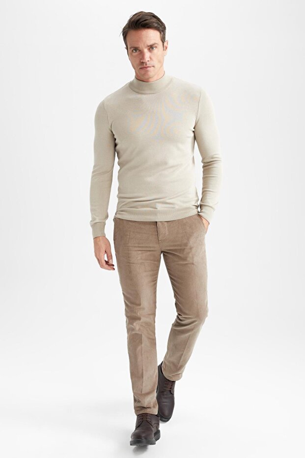 Sametové kalhoty Regular Fit - 3