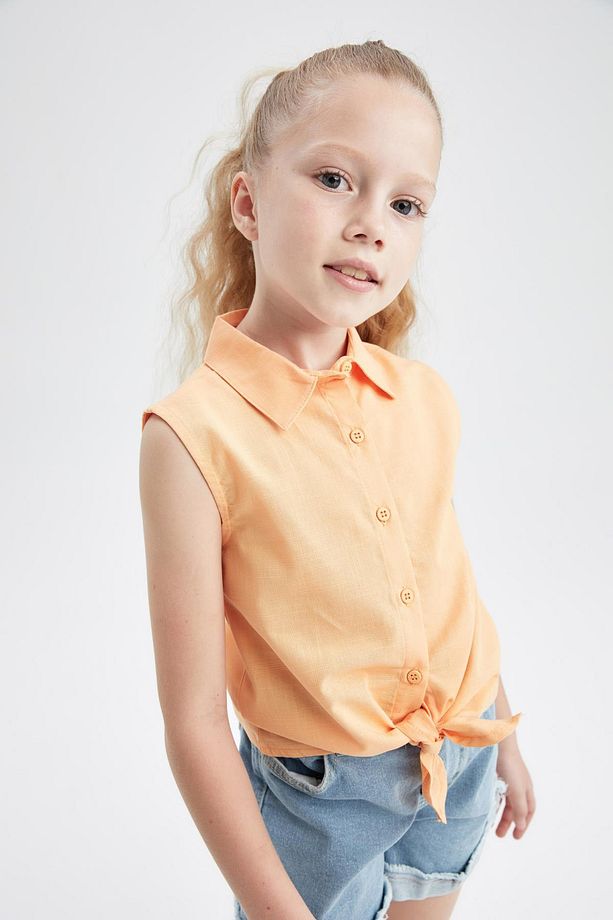 Kız Çocuk Poplin Kolsuz Gömlek Y0137a622sm - 1