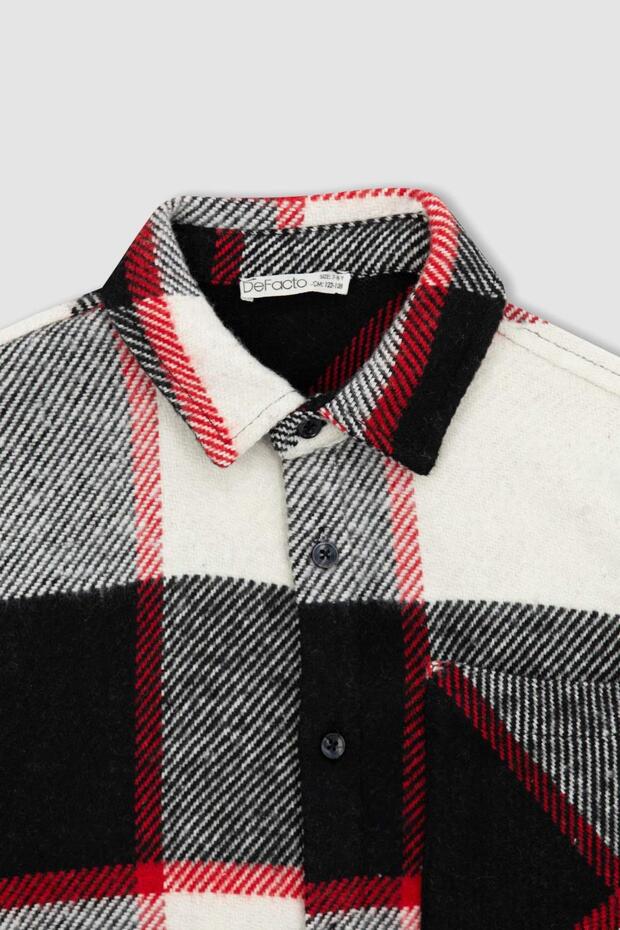 Erkek Çocuk Oversize Uzun Kollu Flanel Gömlek Y9164a622au - 7