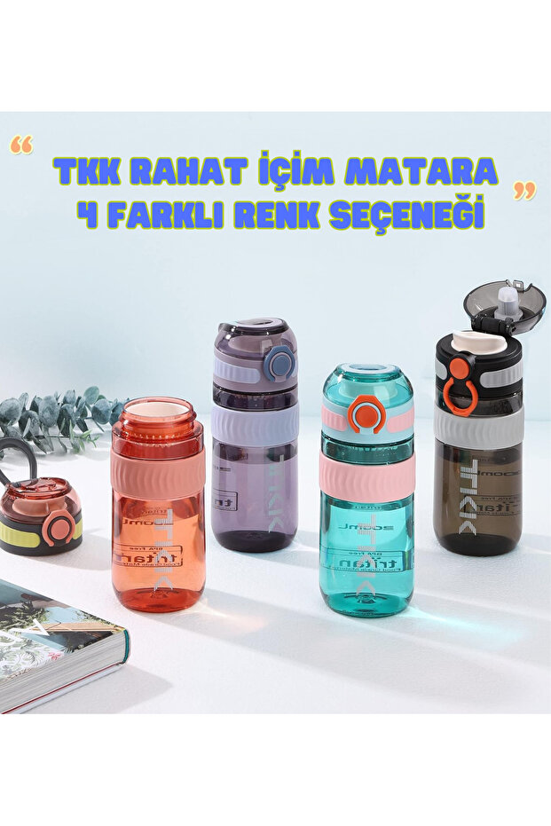 TKK 550ml Tritan Sports Flask with Lockable Lid and Comfortable Carrying Handle - 7
