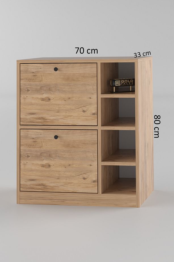 Kahve Köşesi Mutfak Rafı Çok Amaçlı Dolap Mutfak Stand Mutfak Bango Ceviz - 4