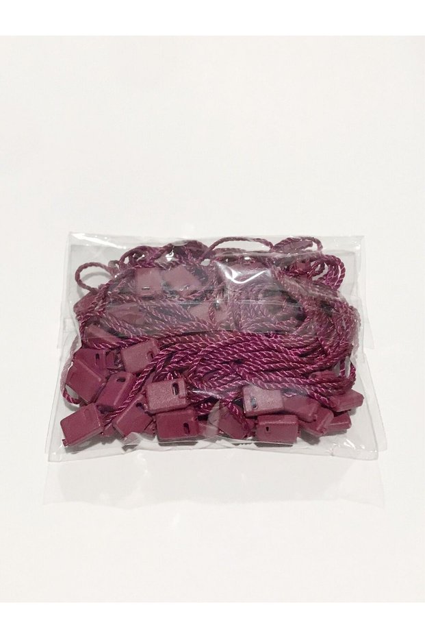 100 Pieces of Locked String Product String Locked Label String Claret Red Color