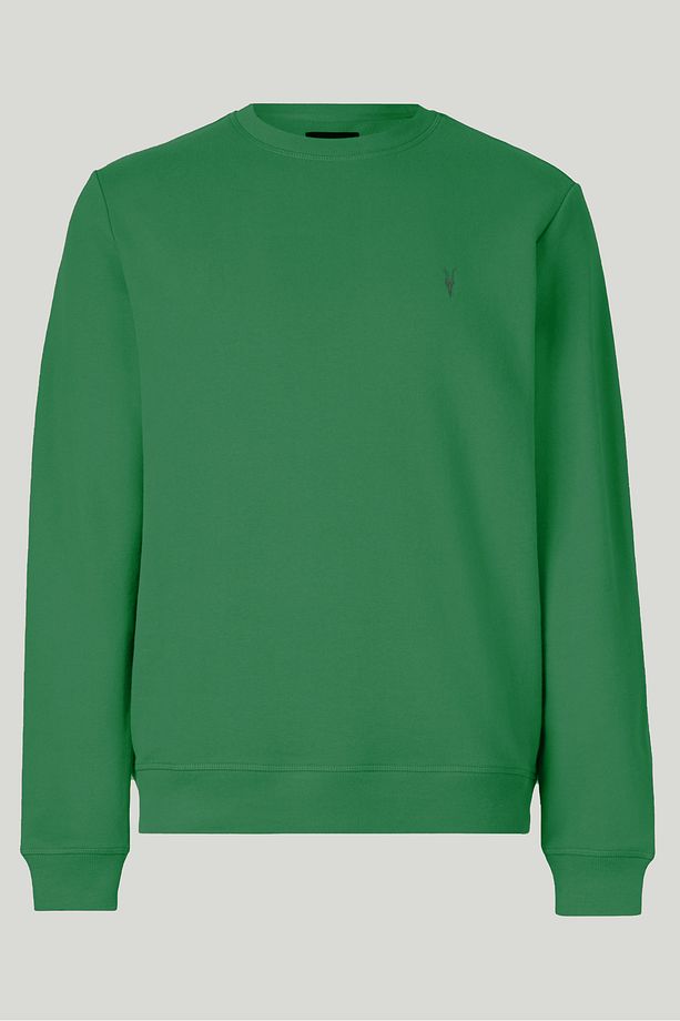 Yeşil Renk Basic Bisiklet Yaka Relaxed Regular Erkek Sweatshirt - 1