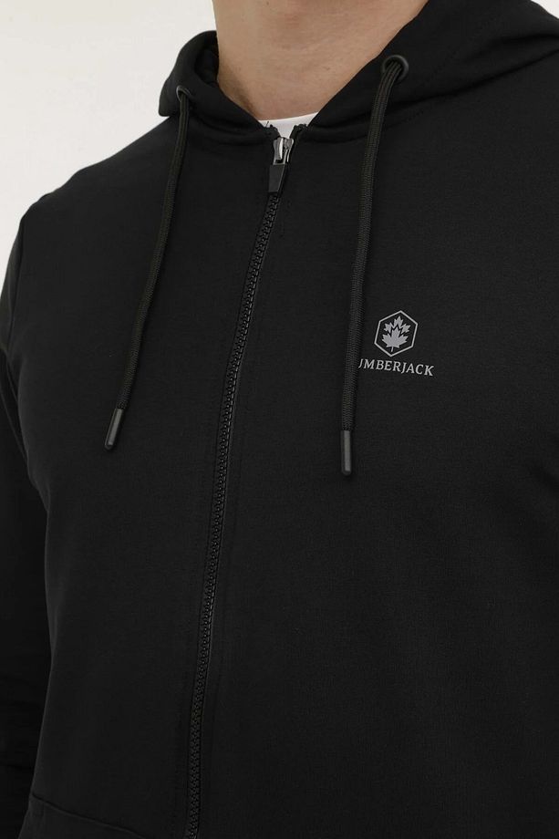 M-SN72 BASIC FZ HOD 3FX SWEAT - SİYAH - M - ST06868-SİYAH-M - 5