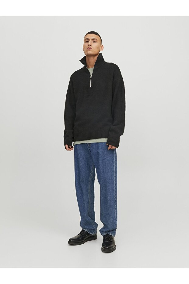 Strickpullover Halbreißverschluss - 4